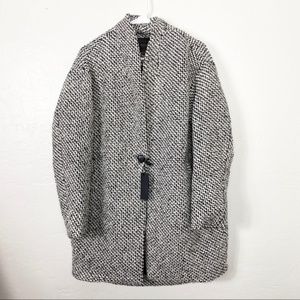 Blank NYC Black and White Say Anything Tweed Coat